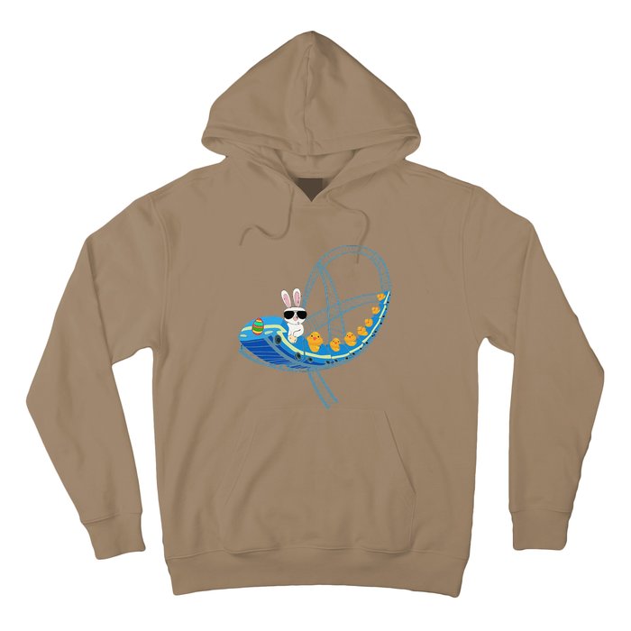 Easter Bunny Rabbit Roller Coaster Theme Park Ride Hoodie