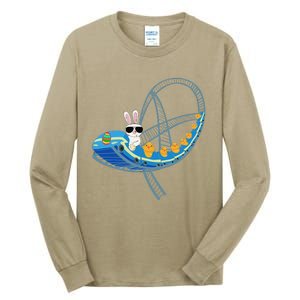 Easter Bunny Rabbit Roller Coaster Theme Park Ride Tall Long Sleeve T-Shirt