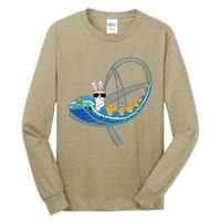 Easter Bunny Rabbit Roller Coaster Theme Park Ride Tall Long Sleeve T-Shirt