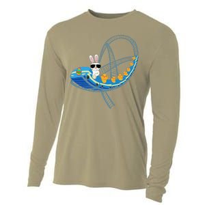 Easter Bunny Rabbit Roller Coaster Theme Park Ride Cooling Performance Long Sleeve Crew