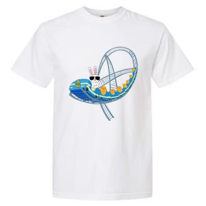 Easter Bunny Rabbit Roller Coaster Theme Park Ride Garment-Dyed Heavyweight T-Shirt