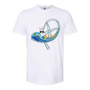 Easter Bunny Rabbit Roller Coaster Theme Park Ride Softstyle CVC T-Shirt