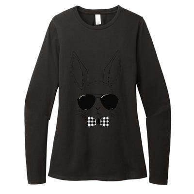 Easter Bunny Rabbit With Glasses Easter Day Womens CVC Long Sleeve Shirt