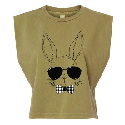 Easter Bunny Rabbit With Glasses Easter Day Garment-Dyed Women's Muscle Tee