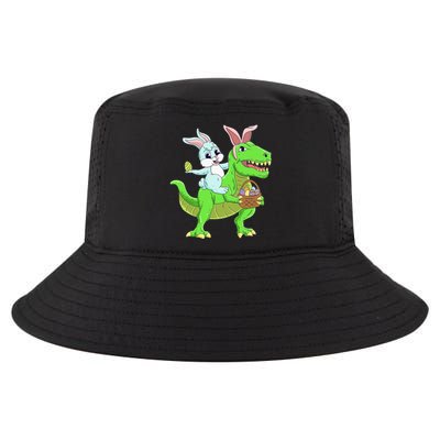 Easter Bunny Riding Dinosaur T Rex Easter Cool Comfort Performance Bucket Hat