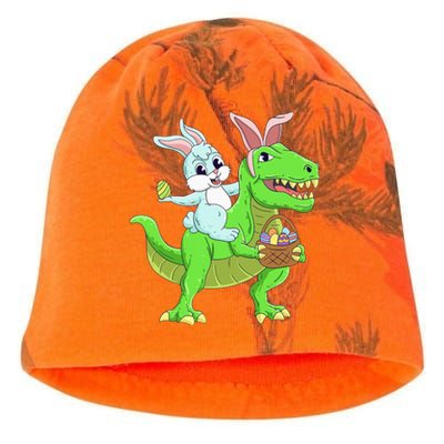 Easter Bunny Riding Dinosaur T Rex Easter Kati - Camo Knit Beanie