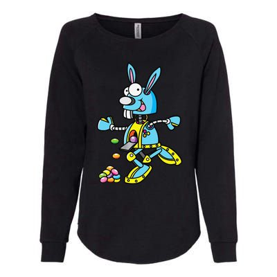 Easter Bunny Robot Robotics Gift For Egg Hunt Womens California Wash Sweatshirt