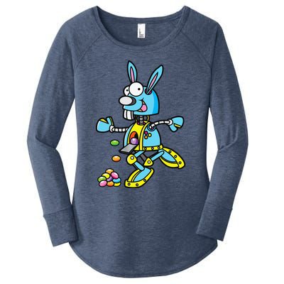 Easter Bunny Robot Robotics Gift For Egg Hunt Women's Perfect Tri Tunic Long Sleeve Shirt