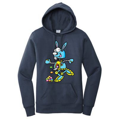 Easter Bunny Robot Robotics Gift For Egg Hunt Women's Pullover Hoodie