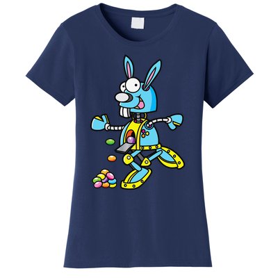 Easter Bunny Robot Robotics Gift For Egg Hunt Women's T-Shirt