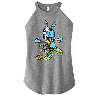 Easter Bunny Robot Robotics Gift For Egg Hunt Women's Perfect Tri Rocker Tank