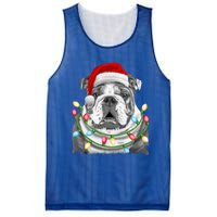 English Bulldog Santa Christmas Tree Lights Xmas Dog Cool Gift Mesh Reversible Basketball Jersey Tank