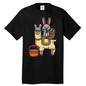 Easter Bunny Sloth On Llama Eggs Cute Alpaca Tall T-Shirt