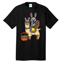 Easter Bunny Sloth On Llama Eggs Cute Alpaca Tall T-Shirt