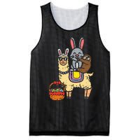 Easter Bunny Sloth On Llama Eggs Cute Alpaca Mesh Reversible Basketball Jersey Tank