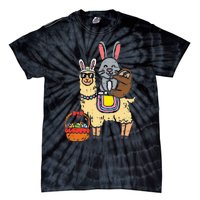 Easter Bunny Sloth On Llama Eggs Cute Alpaca Tie-Dye T-Shirt