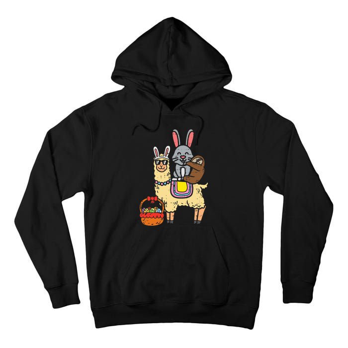 Easter Bunny Sloth On Llama Eggs Cute Alpaca Tall Hoodie