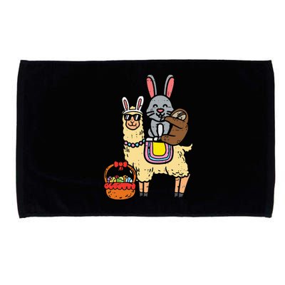 Easter Bunny Sloth On Llama Eggs Cute Alpaca Microfiber Hand Towel