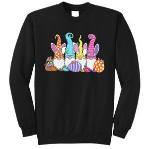 Easter Bunny Spring Gnome Easter Egg Hunting And Basket Sweatshirt