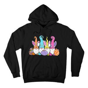 Easter Bunny Spring Gnome Easter Egg Hunting And Basket Tall Hoodie