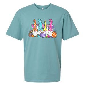 Easter Bunny Spring Gnome Easter Egg Hunting And Basket Sueded Cloud Jersey T-Shirt