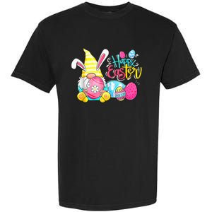 Easter Bunny Spring Gnome Easter Egg Hunting And Basket Garment-Dyed Heavyweight T-Shirt