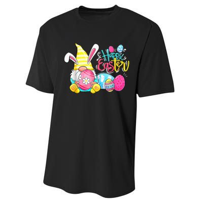 Easter Bunny Spring Gnome Easter Egg Hunting And Basket Performance Sprint T-Shirt