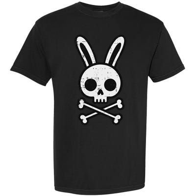 Easter Bunny Skull Cross Bones Rabbit Goth Garment-Dyed Heavyweight T-Shirt