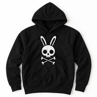 Easter Bunny Skull Cross Bones Rabbit Goth Hoodie