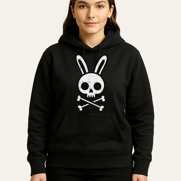 Easter Bunny Skull Cross Bones Rabbit Goth Hoodie