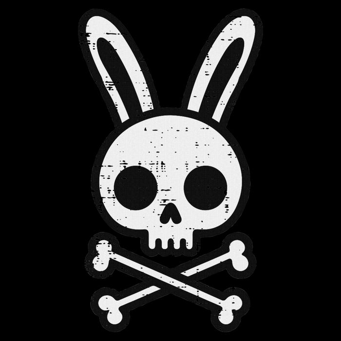 Easter Bunny Skull Cross Bones Rabbit Goth Hoodie