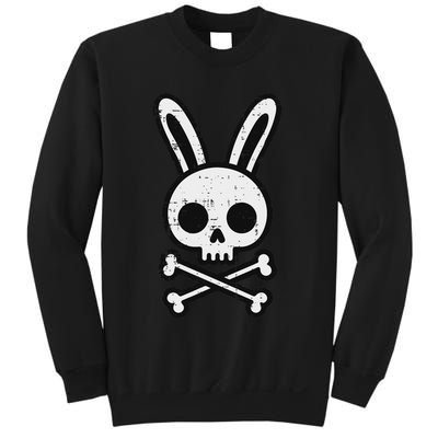 Easter Bunny Skull Cross Bones Rabbit Goth Sweatshirt