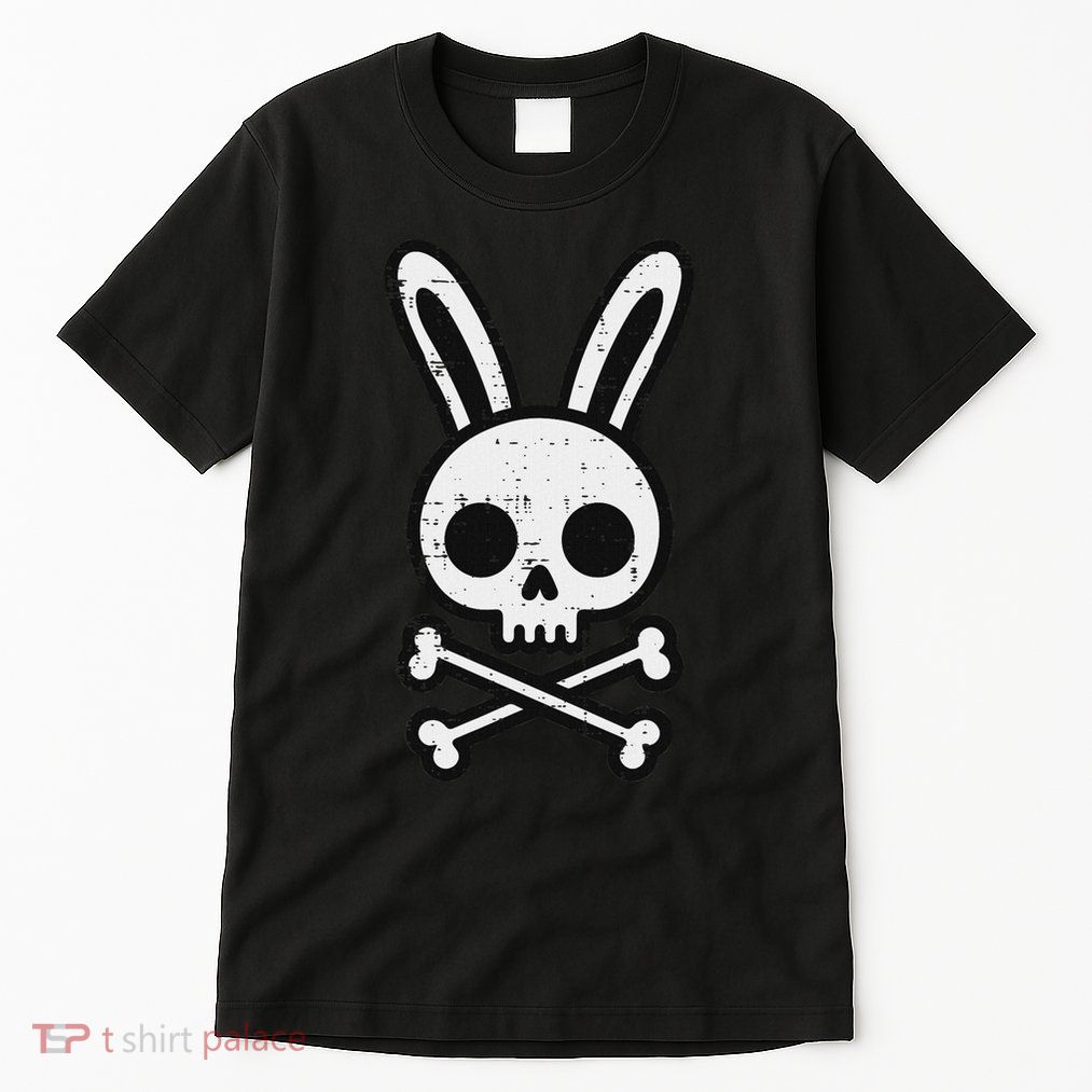 Easter Bunny Skull Cross Bones Rabbit Goth Tall T-Shirt