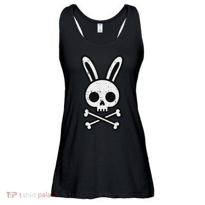 Easter Bunny Skull Cross Bones Rabbit Goth Ladies Essential Flowy Tank
