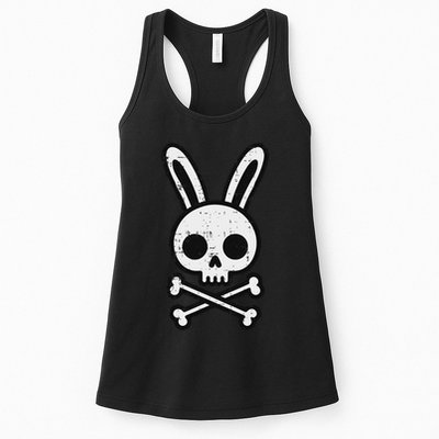 Easter Bunny Skull Cross Bones Rabbit Goth Womens Tank Top