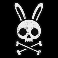 Easter Bunny Skull Cross Bones Rabbit Goth Baby Bodysuit