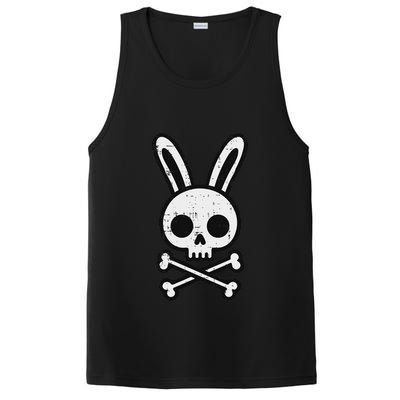 Easter Bunny Skull Cross Bones Rabbit Goth PosiCharge Competitor Tank