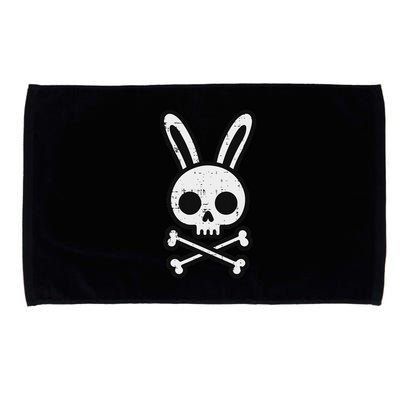 Easter Bunny Skull Cross Bones Rabbit Goth Microfiber Hand Towel