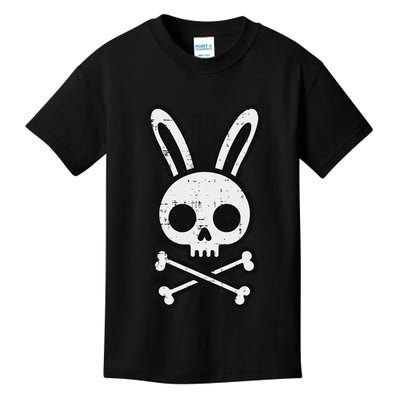Easter Bunny Skull Cross Bones Rabbit Goth Kids T-Shirt