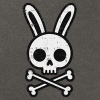 Easter Bunny Skull Cross Bones Rabbit Goth Cotton Canvas Backpack