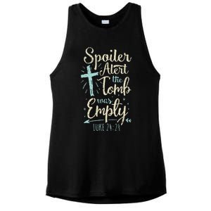 Easter Basket Stuffers Spoiler Alert Tomb Was Empty Ladies PosiCharge Tri-Blend Wicking Tank