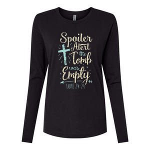 Easter Basket Stuffers Spoiler Alert Tomb Was Empty Womens Cotton Relaxed Long Sleeve T-Shirt