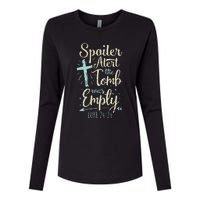 Easter Basket Stuffers Spoiler Alert Tomb Was Empty Womens Cotton Relaxed Long Sleeve T-Shirt