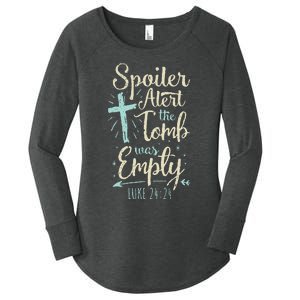 Easter Basket Stuffers Spoiler Alert Tomb Was Empty Women's Perfect Tri Tunic Long Sleeve Shirt