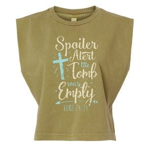 Easter Basket Stuffers Spoiler Alert Tomb Was Empty Garment-Dyed Women's Muscle Tee