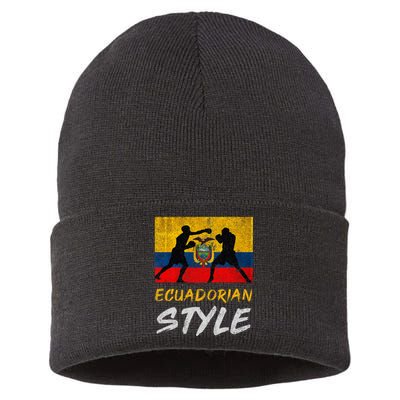 Ecuadorian Boxing Style Ecuador Pride Boxing Sustainable Knit Beanie