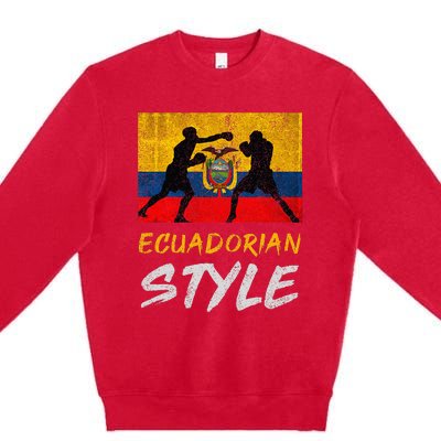 Ecuadorian Boxing Style Ecuador Pride Boxing Premium Crewneck Sweatshirt