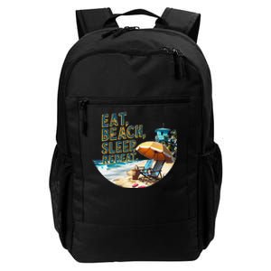 Eat Beach Sleep Repeat Sea Humorous Beach Daily Commute Backpack