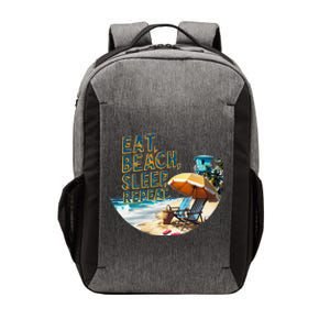 Eat Beach Sleep Repeat Sea Humorous Beach Vector Backpack