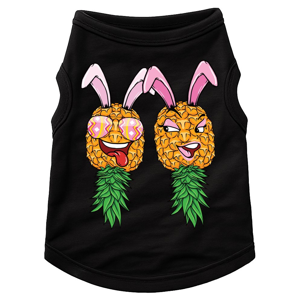 Easter Bunny Swinger Couple Upside Down Pineapple Gift Doggie Tank